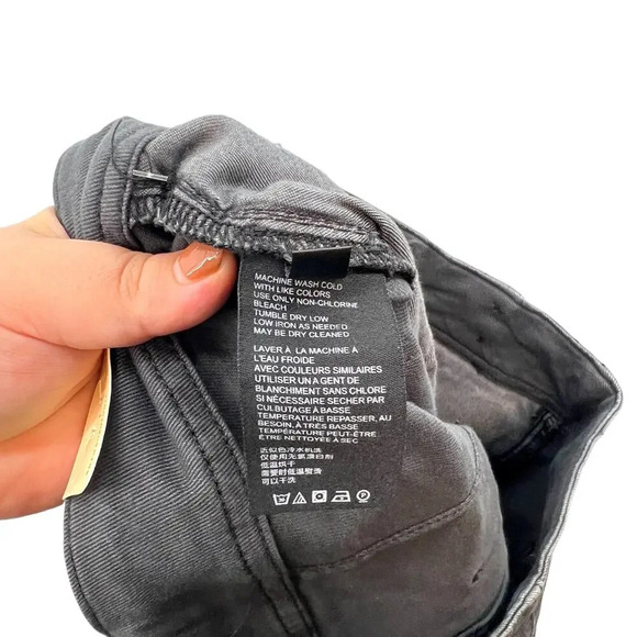 Anthropologie‎ Pilcro Skinny Jeans With Side Buttons High Rise Gray Size 31 - Picture 15 of 16